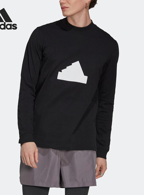Adidas/阿迪达斯正品秋冬男子运动休闲舒适印花长袖T恤HG2058