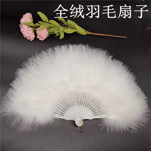 越鸟剧目羽毛扇羽毛头饰傣族舞春灵艺考儿童专用跳舞演出扇子道具