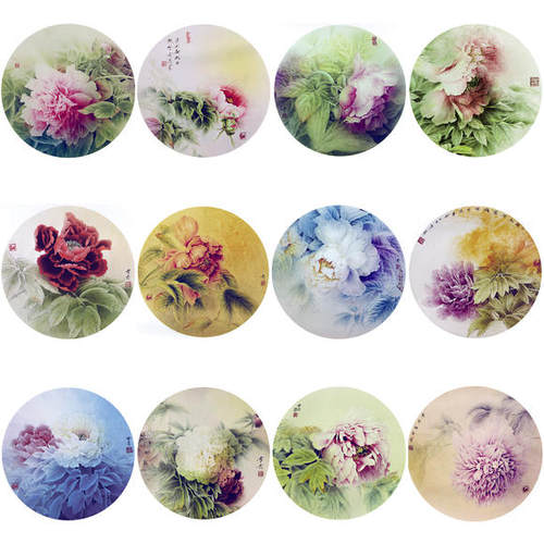 工笔画白描线稿 底稿 牡丹十二妃 龚雪青 临摹画稿有文字说明XQ99