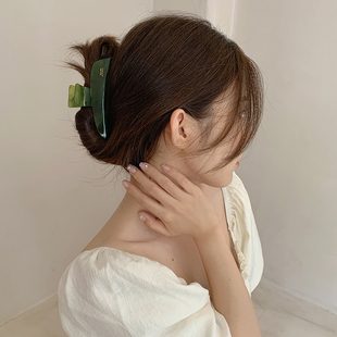 法式气质高级感醋酸抓夹网红个性后脑勺多发量发抓鲨鱼夹发夹头饰