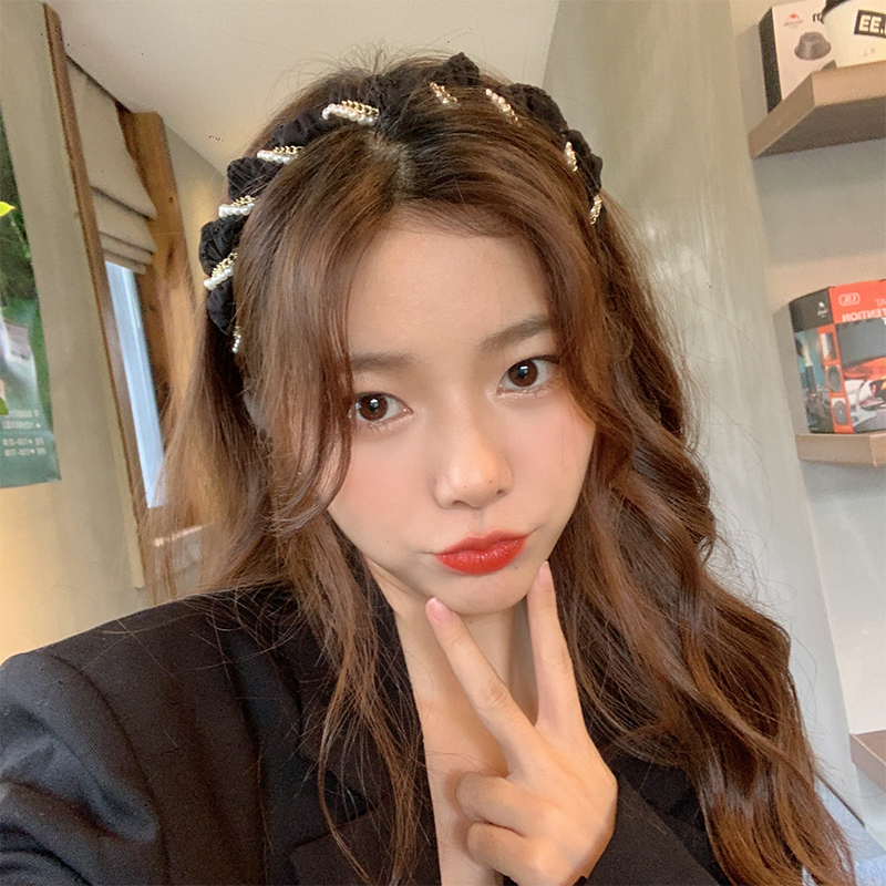 发箍气质珍珠红外百搭洗脸韩版