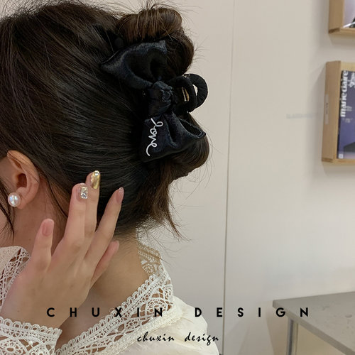 初心cx抓夹甜美蝴蝶结水钻发夹