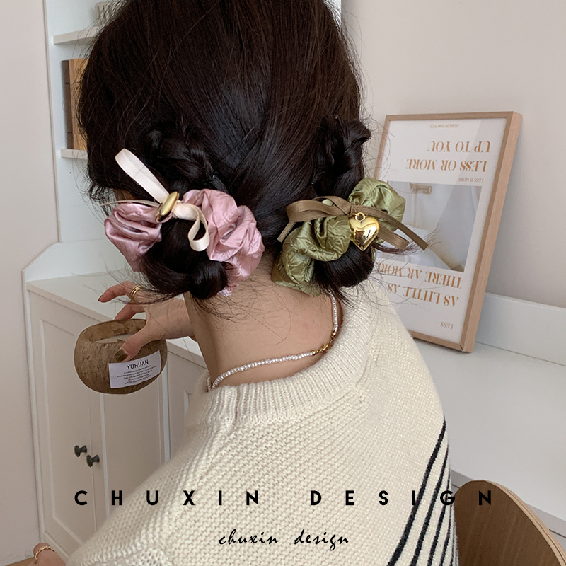 爱心吊坠发圈蝴蝶结大肠圈