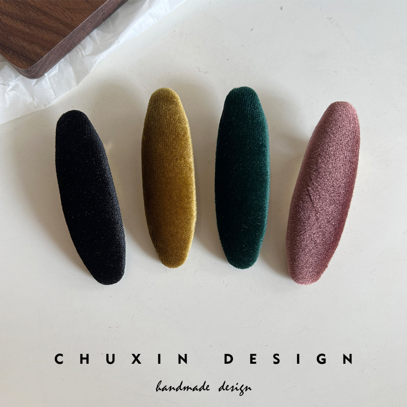 初心cx边夹日韩丝绒刘海夹发夹