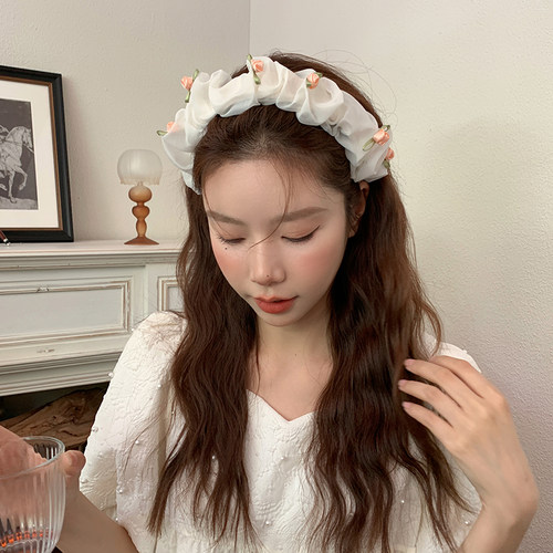 初心cx发箍日韩花朵点缀头箍