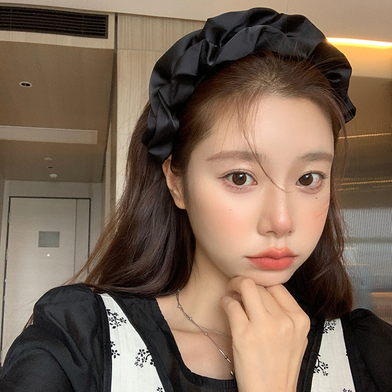 高颅褶皱蓬松宽边发箍2022新款