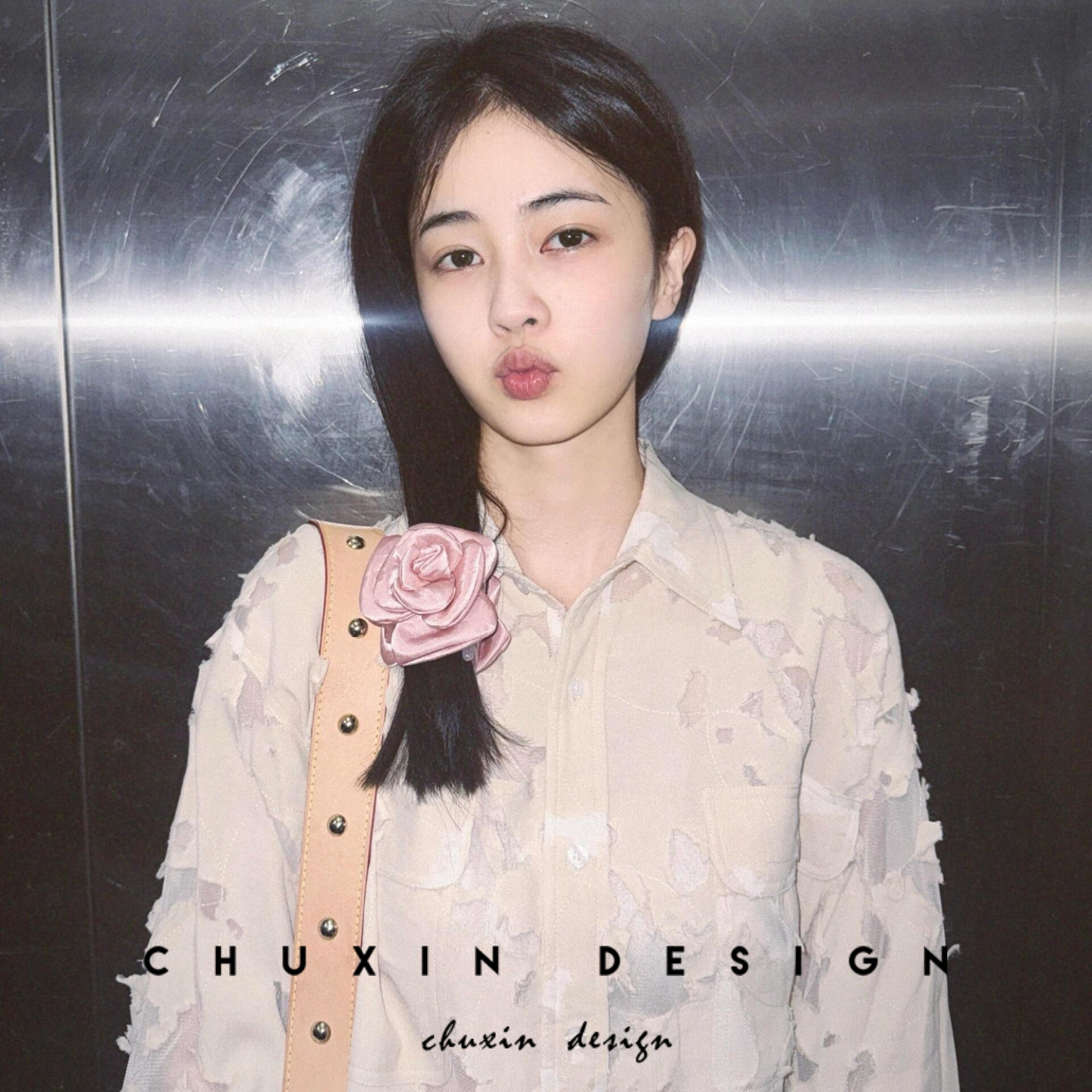 白露同款法式浪漫小花苞双面花朵抓夹半扎马尾盘发鲨鱼夹发夹头饰