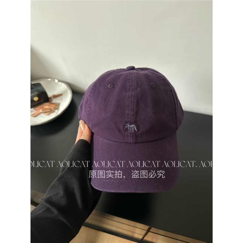 2024新品 韩国小众刺绣小狐狸棒球帽子男女宽檐显脸小遮阳鸭舌帽
