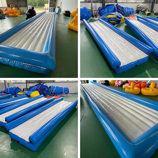 充气放生气垫滑道养鱼传输通道水上滑道大型户外鱼类水池厂家直销