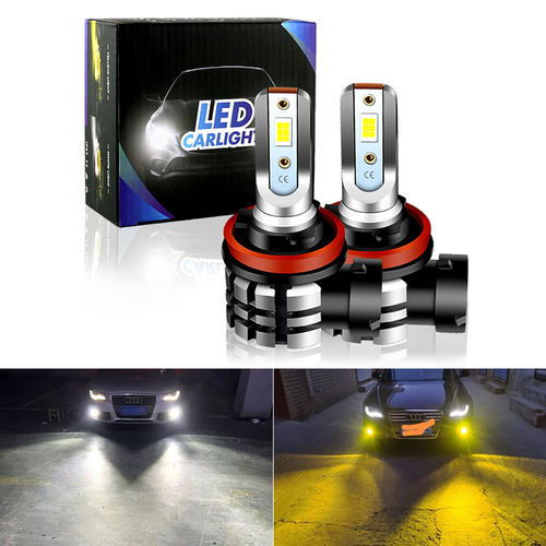 适用奥迪A4L A1 A5 Q5 Q3 TT A3 C7解码led前雾灯黄金眼防雾灯H8
