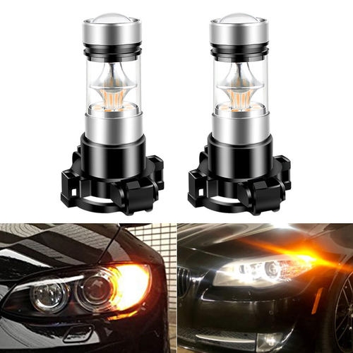 适用2010-up宝马五系F10 F11 GT F07改装LED前转向灯泡解码PY24W