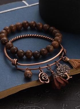 复古民族风波西米亚手链木珠手饰
