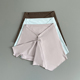短款 屁帘外穿跑步运动裤 健身夏 短裤 两件套短裙高腰提臀裸感瑜伽裤