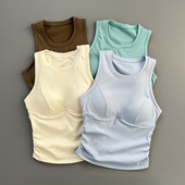 新款 运动背心女防震聚拢跑步瑜伽内衣普拉提训练健身服上衣 一体式