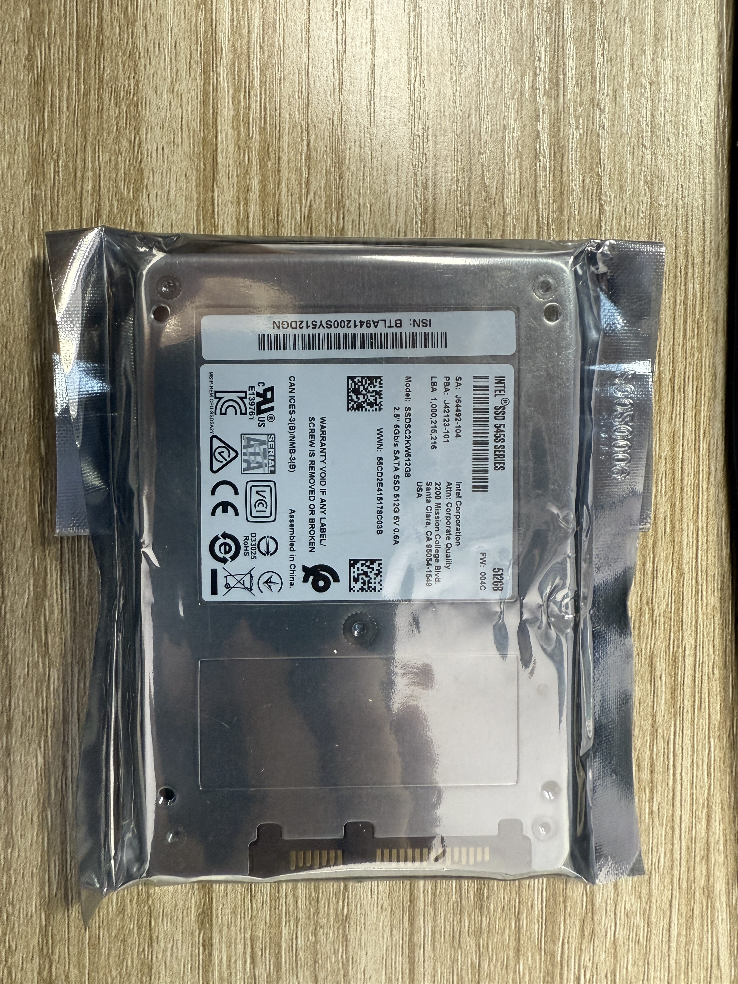 Intel/英特尔 545S 256G笔记本SATA3  5450S 2.5寸固态硬盘SSD512