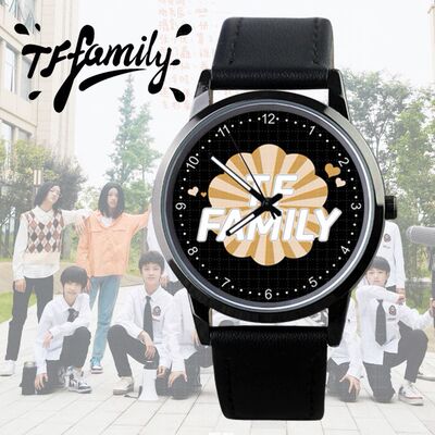 2024TF家族三代张泽禹苏新皓左航张极同款防水手表学生石英表定制