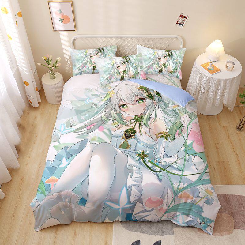 原神动漫二次元手游周边床上四件套草神纳西妲被学生罩床单三件套