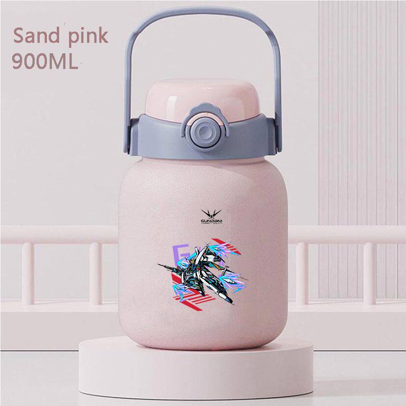 2024高达动漫联名二次元周边学生不锈钢保温杯大容量新款吸管杯LN