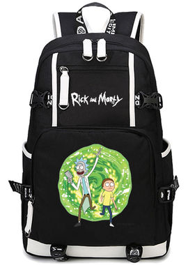 2024瑞克与莫蒂周边高初中小学生潮牌书包联名rick and morty双肩