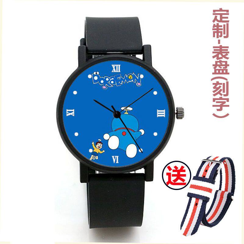 2024哆啦A梦电子石英手表女初高中小学生男儿童女孩机器猫指针表
