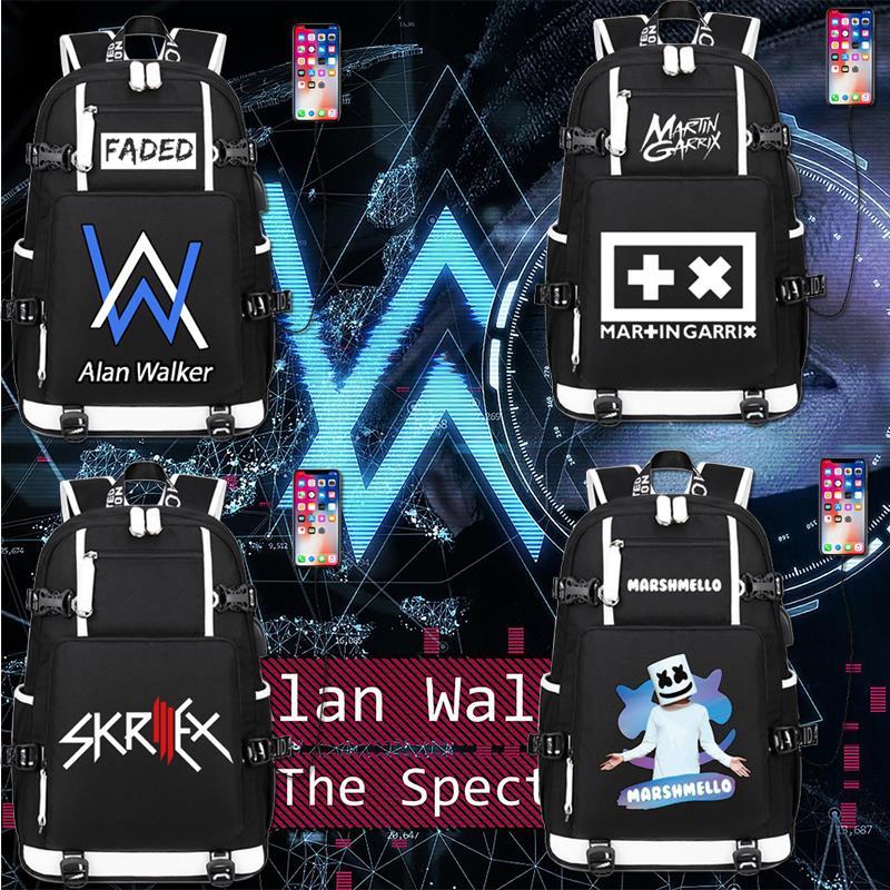 2024DJ电音书包艾伦沃克周边棉花糖双肩背包A神烟鬼组合Skrillex