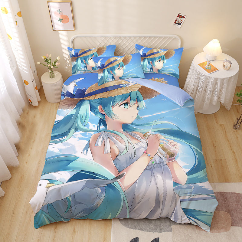 初音未来弱音床单四件套