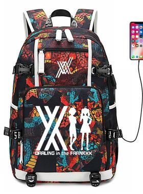 202402国家队动漫书包DARLING in the FRANXX 周边学生双肩背包大
