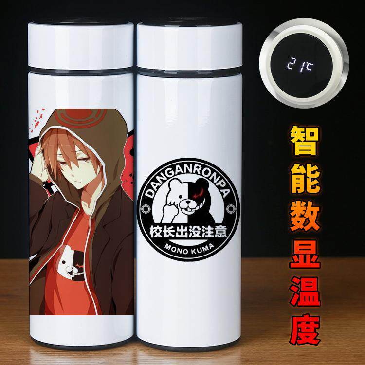 2024弹丸论破 黑白熊保温杯 动漫二次元周边 弹丸轮舞男女水杯保