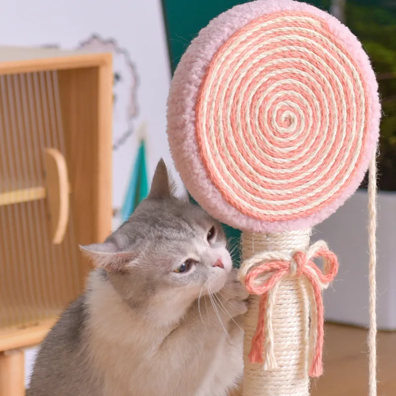 新品猫爬架宠物爆款猫玩具猫咪宠物用品剑麻棒棒糖猫抓板猫抓柱批
