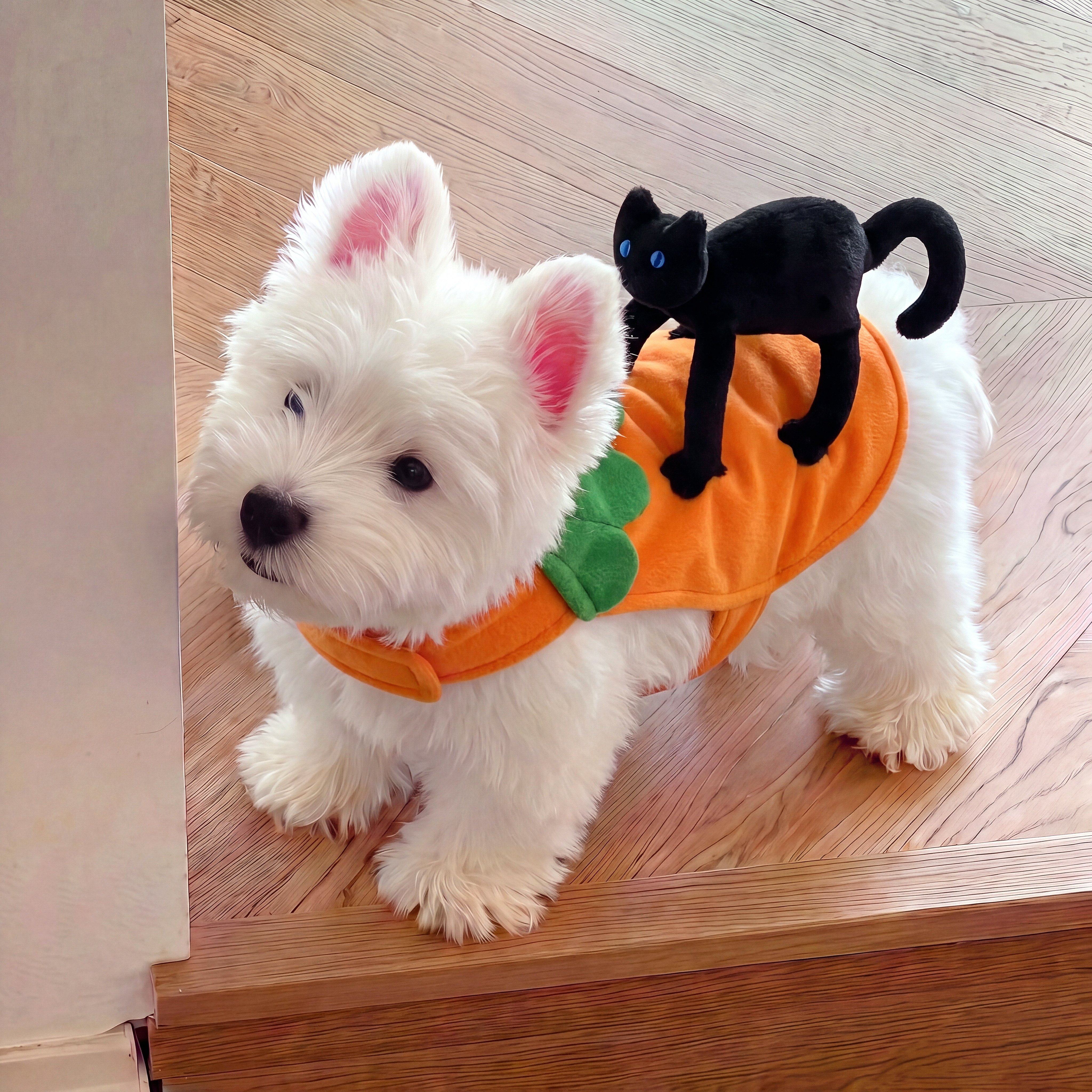 宠物狗狗万圣节黑猫衣服泰迪柯基猫小型犬搞怪南瓜cos搞笑变身装