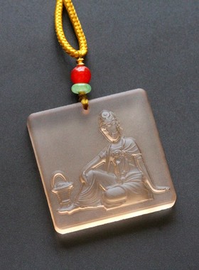 2026厂家直销古法琉璃药王菩萨琉璃吊坠男女士佛像挂件项链饰品包