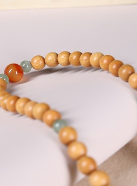 2026奇楠沉香手链diy莲蓬配饰复古风花梨文玩念珠奶香木手串男女