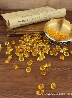 2026玻璃元宝金元宝黄色人工琉璃水晶装饰客厅桌面摆件米缸聚宝盆