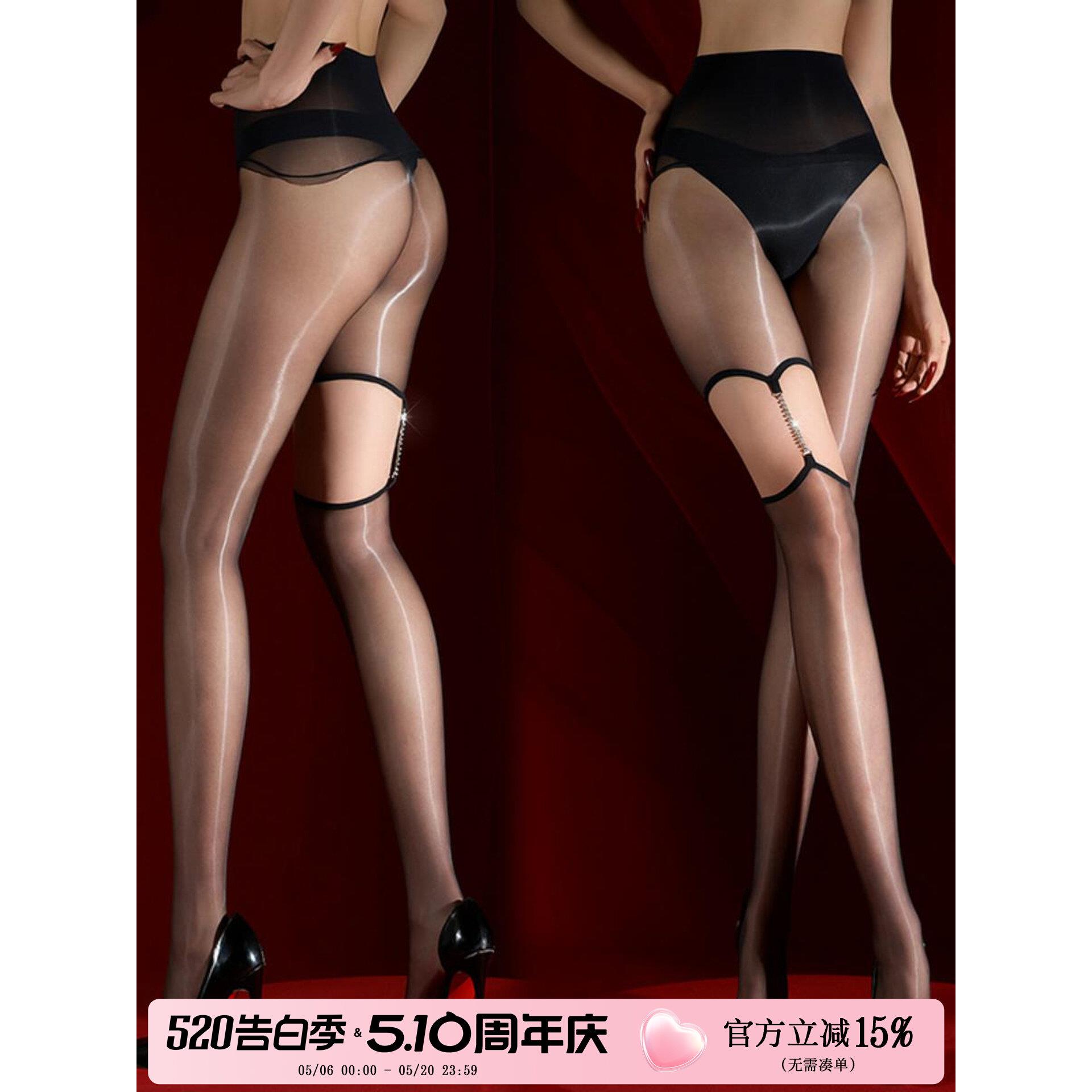 纯欲性感100D黑丝吊带连裤袜