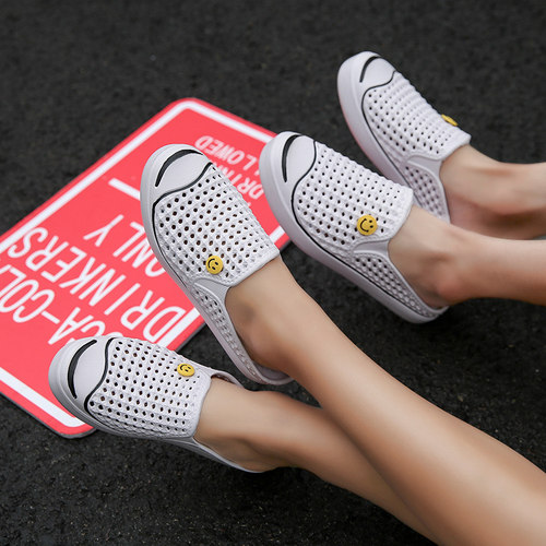 包头半拖鞋女洞洞鞋女情侣拖鞋