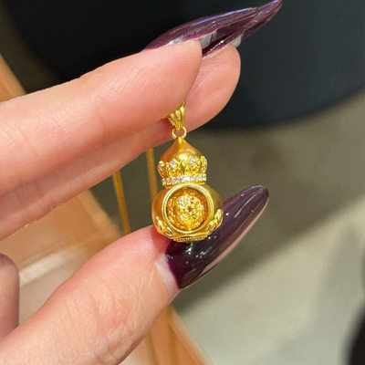 足金吉祥葫芦黄金吊坠时尚百搭