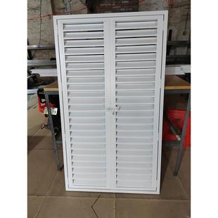 铝合金可开门铰式单双对开门防雨百叶窗暖气罩检修口通风口空调罩