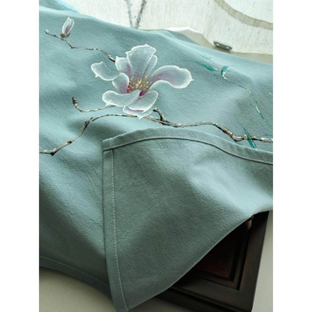 手绘棉麻茶台盖巾长方形茶盘防尘布中式茶具茶杯盖布床头柜遮尘布,居家布艺,万能盖巾,淘宝优惠券,粉丝福利购,淘宝优惠卷