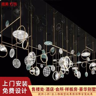 酒店装饰简约玻璃空心球空中创意吊饰 吊顶装饰泡泡球挂饰大吊灯