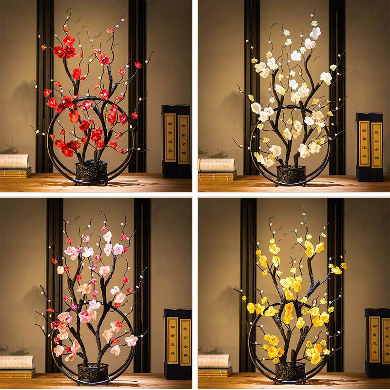 新中式客厅电视酒柜博古架玄关古风艺术装饰品餐边展示柜插花摆件