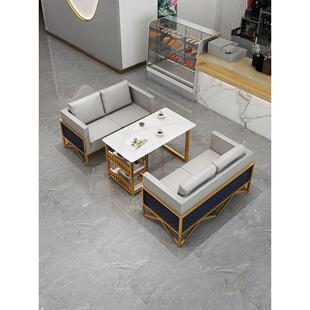 轻奢酒店大堂办公接待休闲区卡座沙发商务简约售楼处洽谈桌椅组合