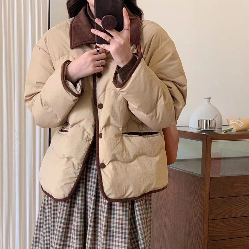 2024新款韩版ins小香风羽绒棉服休闲外套潮牌女 春夏轻薄短款棉袄