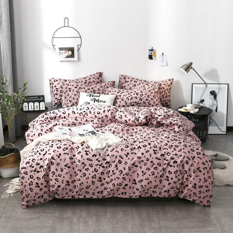 全豹纹被套单件高密度全棉粉红色脏粉双面豹纹纯棉被罩 单人双人|msdalam kategori seperai dan bantal, Quilt - dari Buy2taobao.com untuk memberikan perkhidmatan ejen Taobao profesional membeli