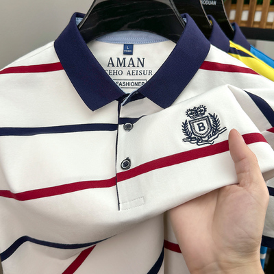 2025新款男士短袖刺绣标POLO衫