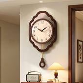 2025新款 饰时钟表高级感 中古风轻奢挂钟客厅餐厅免打孔简约艺术装