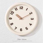 法式 奶油客厅挂钟2025新款 创意挂墙高端时钟挂表高级感免打孔钟表