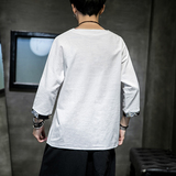 风夏季新款棉麻短袖T恤男半袖大码宽松221-6-8881-P25，男装T恤，星座221-6