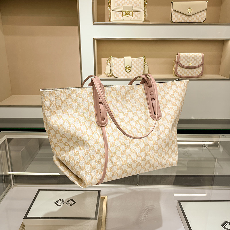 MK托特包包2021新款小众百搭手提通勤包秋冬大容量子母单肩大包女