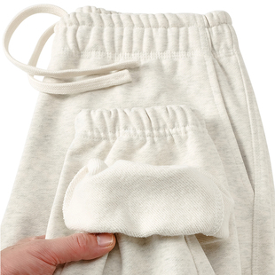 480克加绒加厚高克重卫裤男女同款冬季重磅休闲裤束脚宽松长裤子