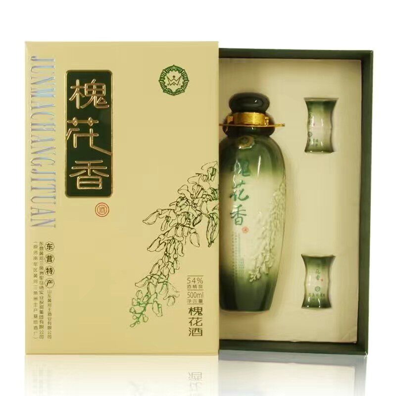 54度黄河王槐花酒500ml礼盒马场高端商务礼品东营特产槐花香尊享